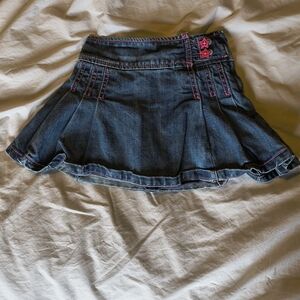 Vintage toddler Gymboree Y2K 4t pleated denim skirt skort